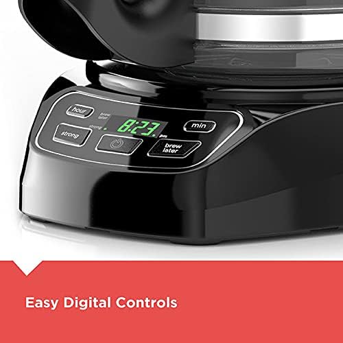 12 Cup Programmable Coffeemaker with Vortex Technology - Black