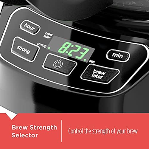 12 Cup Programmable Coffeemaker with Vortex Technology - Black