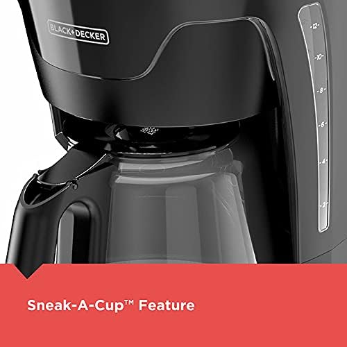 12 Cup Programmable Coffeemaker with Vortex Technology - Black