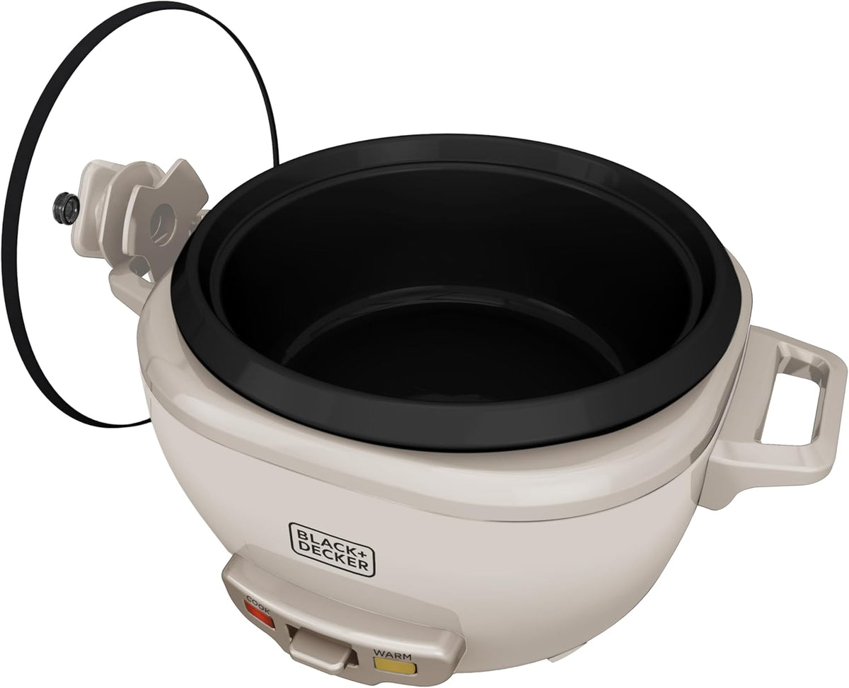 BLACK+DECKER 6-Cup Rice Cooker with Steaming Basket