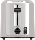 BLACK+DECKER 2-Slice Toaster with Extra-Wide Slots, Baked Stone