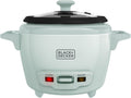 BLACK+DECKER 3-Cup Rice Cooker with Ceramic Pot, Surf Spray