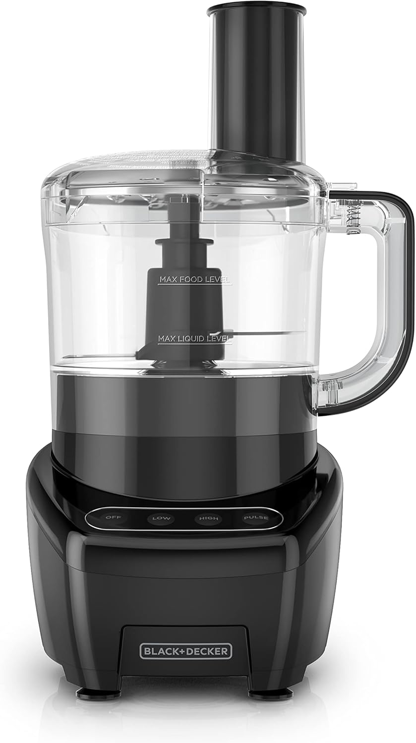 8 Cup Food Processor 3-in-1 Easy Assembly - Black