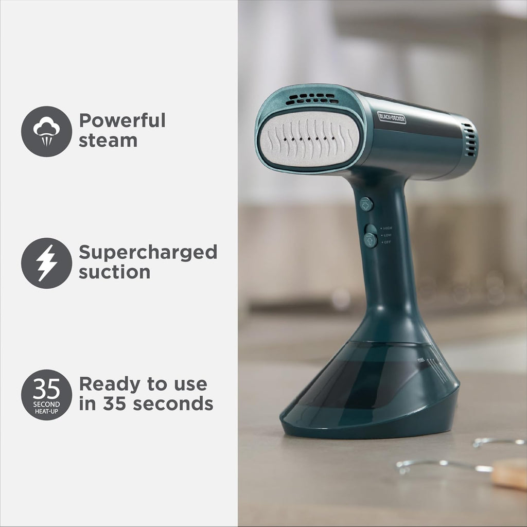 BLACK+DECKER VacuSteam Handheld Garment Steamer, 1400W