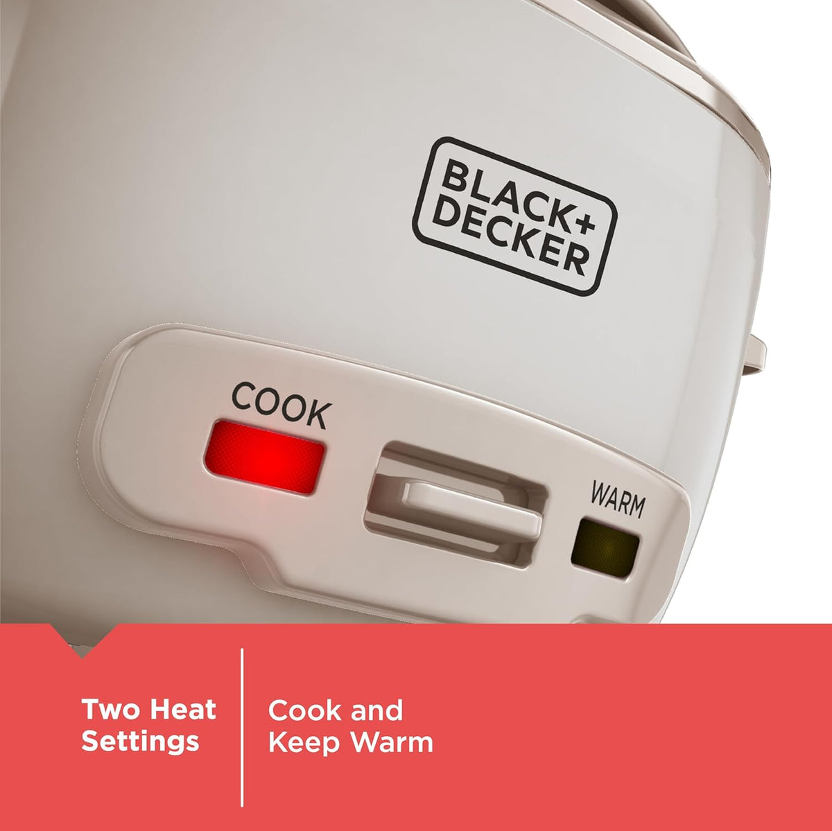 BLACK+DECKER 3-Cup Rice Cooker with Ceramic Nonstick Pot