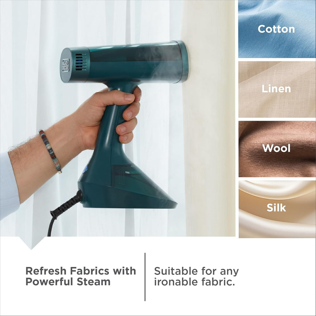 BLACK+DECKER VacuSteam Handheld Garment Steamer, 1400W