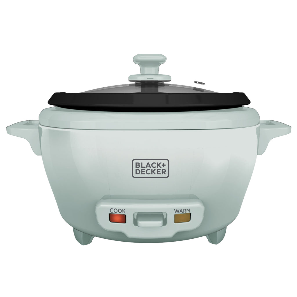BLACK+DECKER 6-Cup Rice Cooker with Steaming Basket, Surf Spray