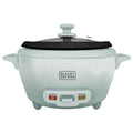 BLACK+DECKER 6-Cup Rice Cooker with Steaming Basket, Surf Spray
