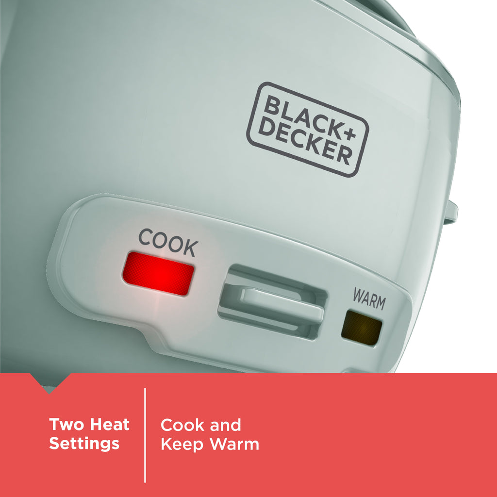 BLACK+DECKER 16-Cup Rice Cooker with Steaming Basket, Surf Spray