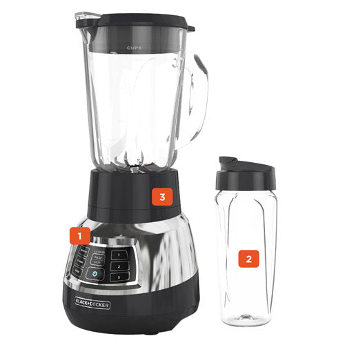 Quiet Blender with Cyclone® Glass Jar