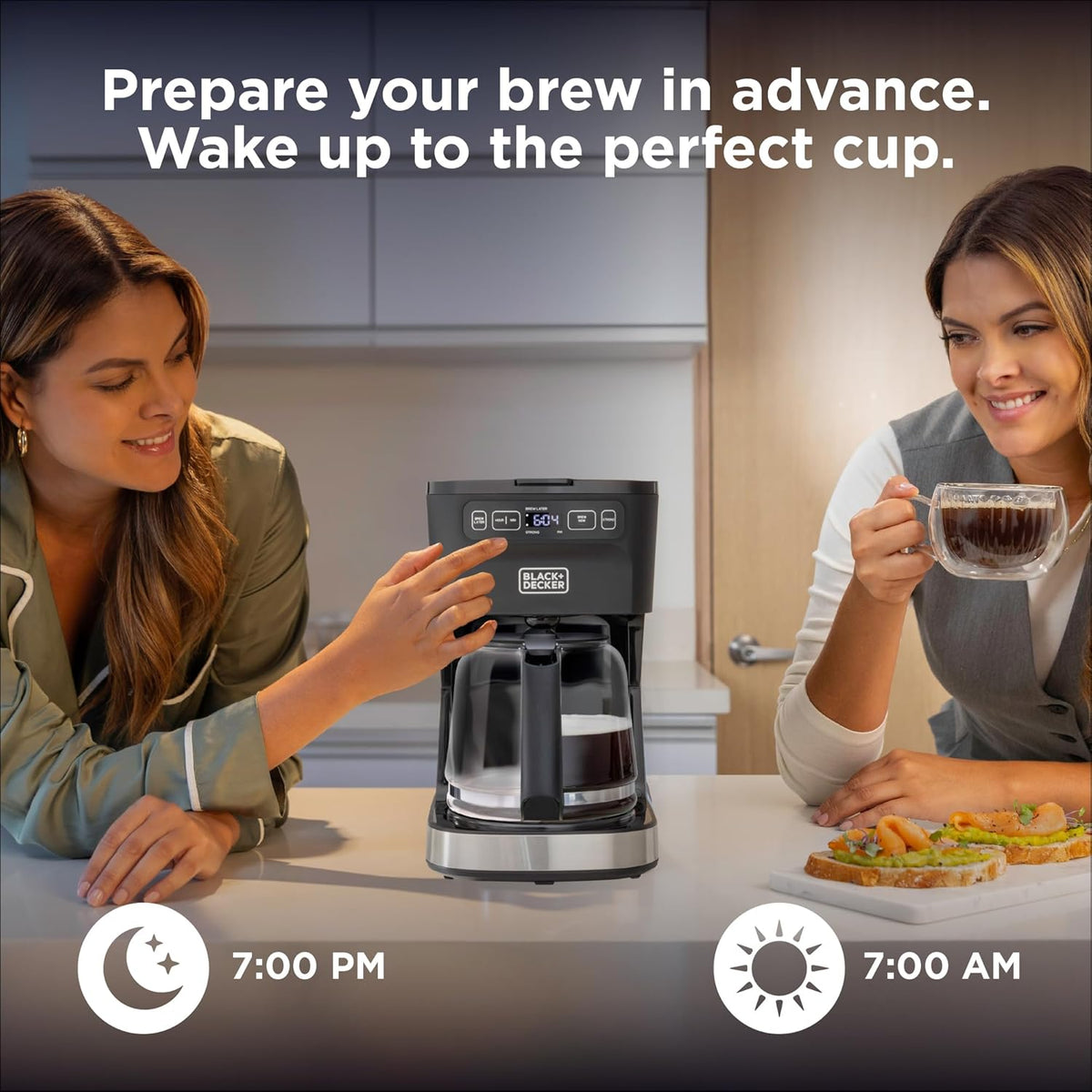 CAFÉCRAFT 12-Cup Programmable Coffee Maker