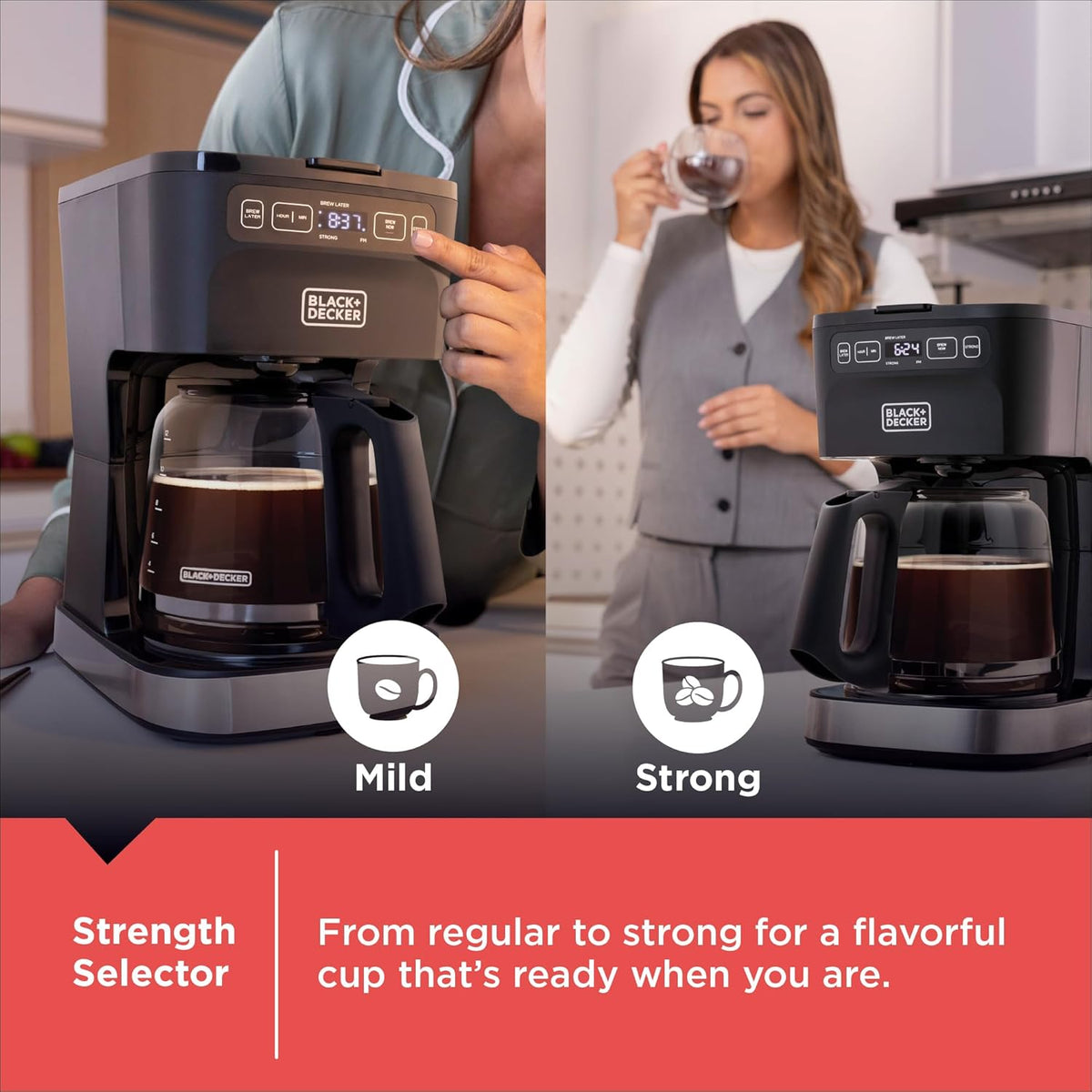 CAFÉCRAFT 12-Cup Programmable Coffee Maker