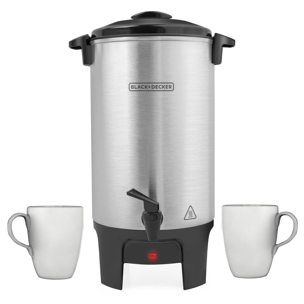 BLACK+DECKER 40-Cup Coffee Urn, Fast Brew with Drip-Free Spigot, Black