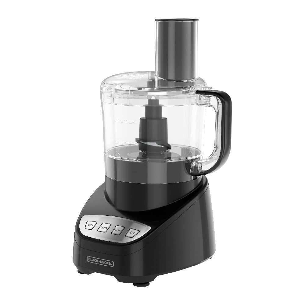8 Cup Food Processor Easy Assembly - Black
