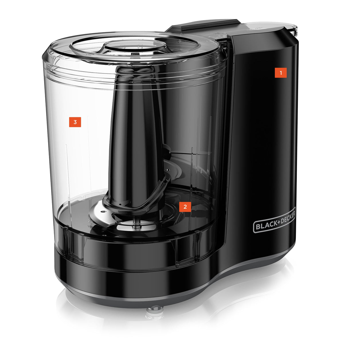 One-Touch 3 Cup Capacity Black Chopper