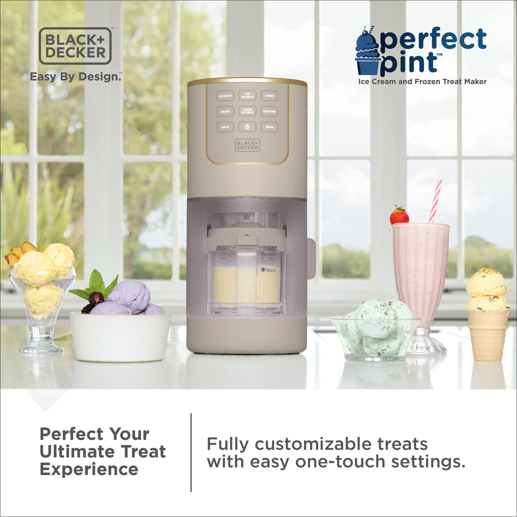 BLACK+DECKER Perfect Pint Ice Cream Maker for Homemade Frozen Treats