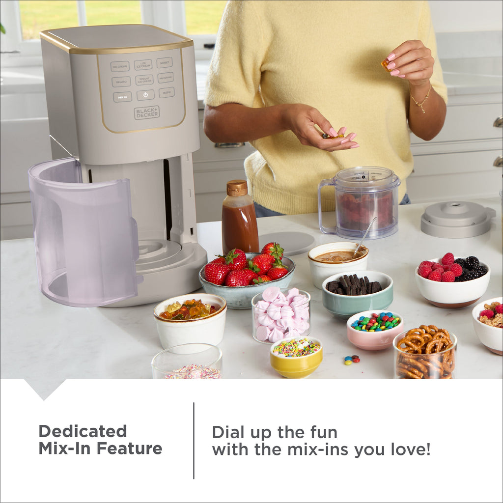 BLACK+DECKER Perfect Pint Ice Cream Maker for Homemade Frozen Treats