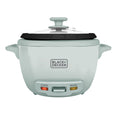 BLACK+DECKER 16-Cup Rice Cooker with Steaming Basket, Surf Spray