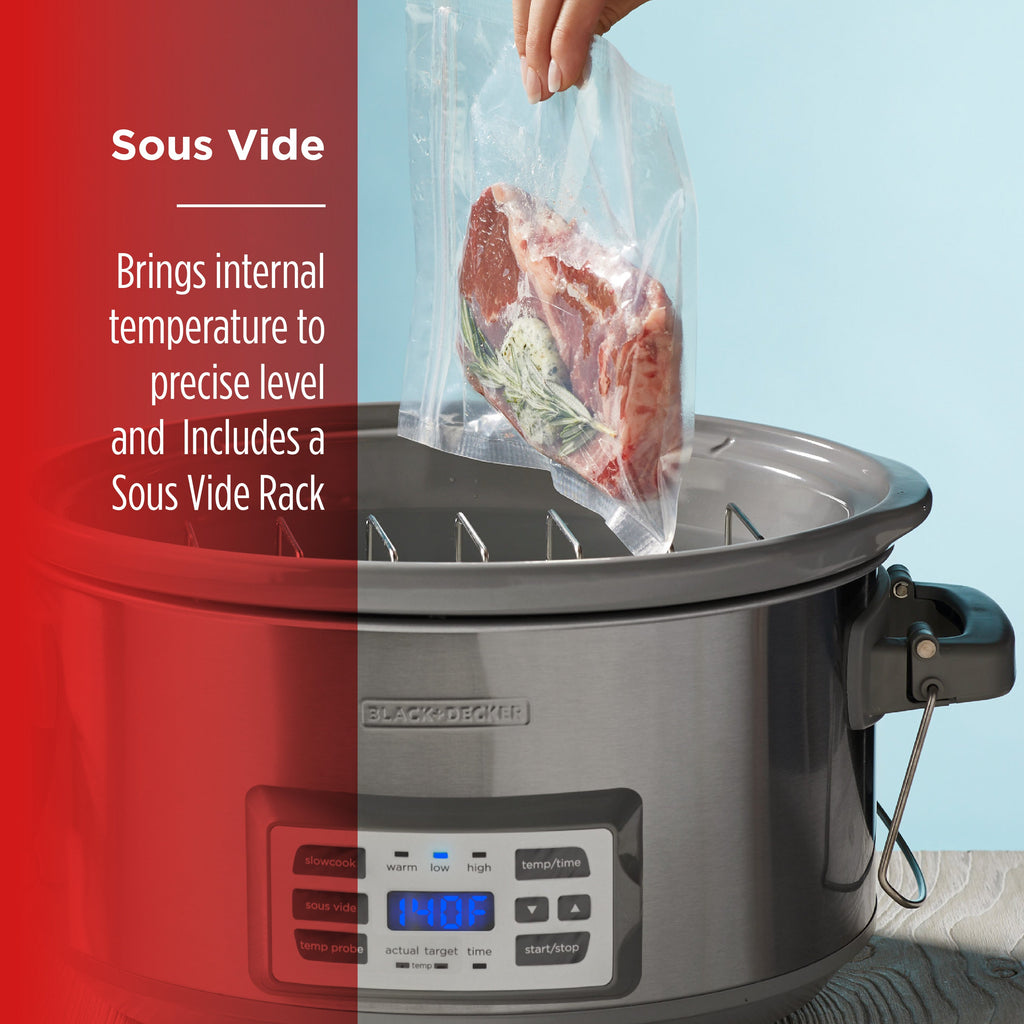 7 Quart Digital Slow Cooker with Temperature Probe + Precision Sous Vide