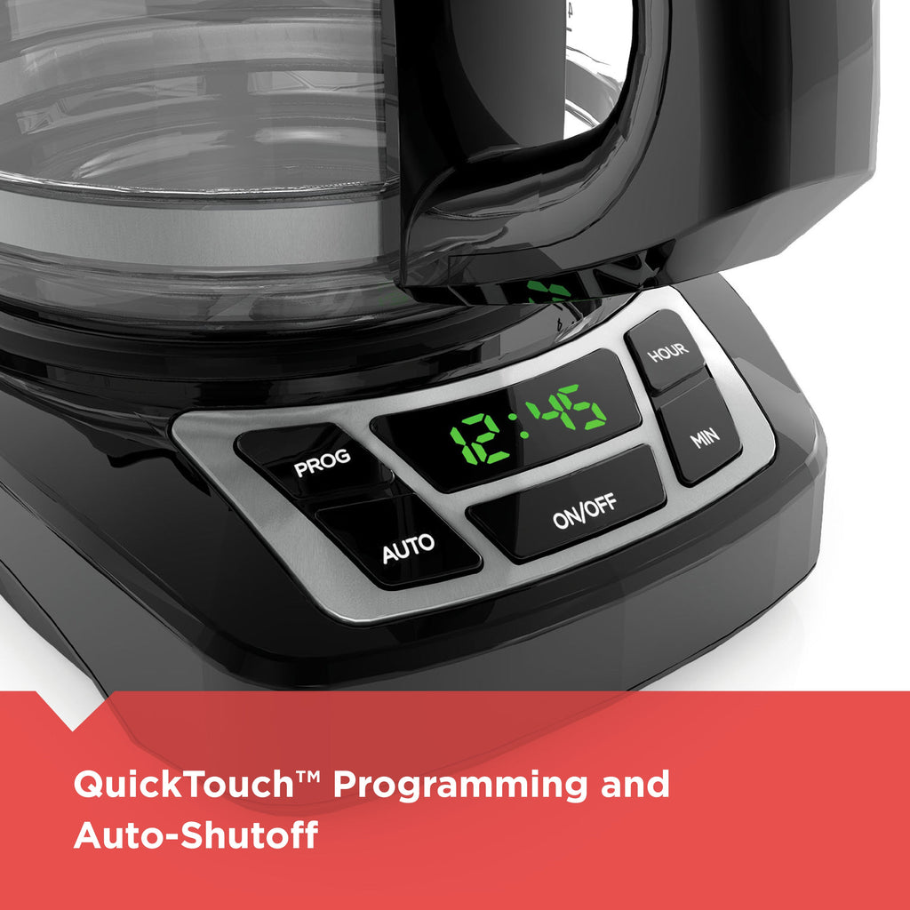 12 Cup Programmable Coffeemaker - Black