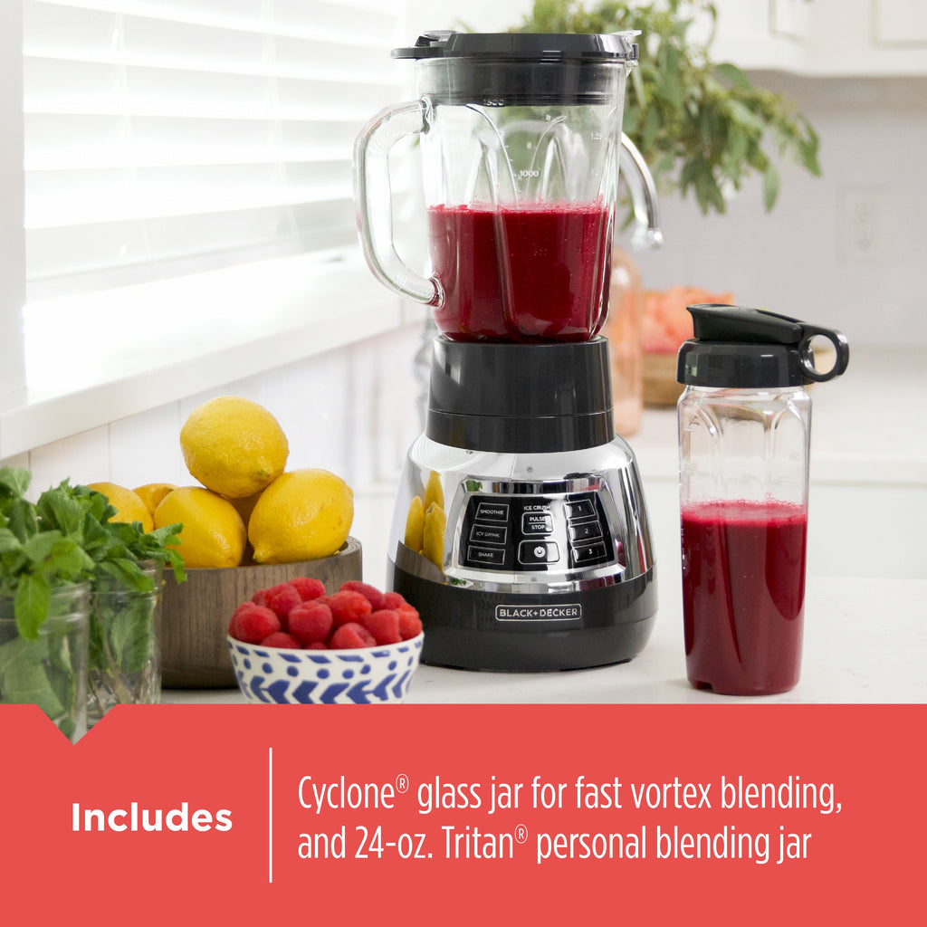 Quiet Blender with Cyclone® Glass Jar