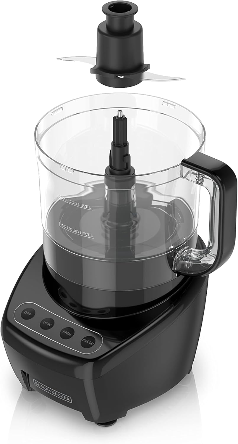 8 Cup Food Processor 3-in-1 Easy Assembly - Black
