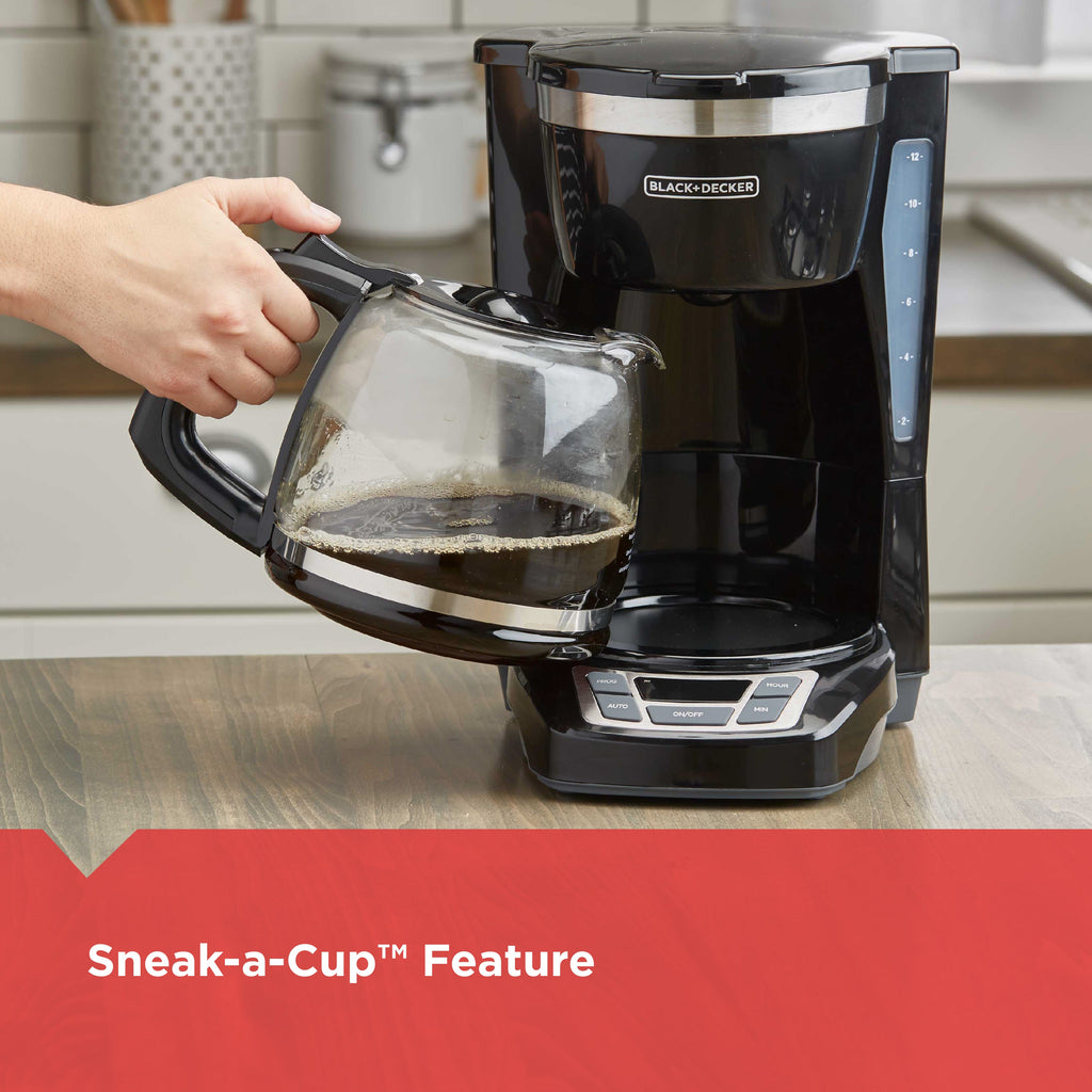 12 Cup Programmable Coffeemaker - Black