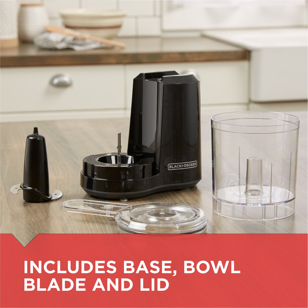 One-Touch 3 Cup Capacity Black Chopper