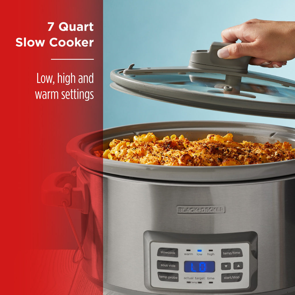 7 Quart Digital Slow Cooker with Temperature Probe + Precision Sous Vide