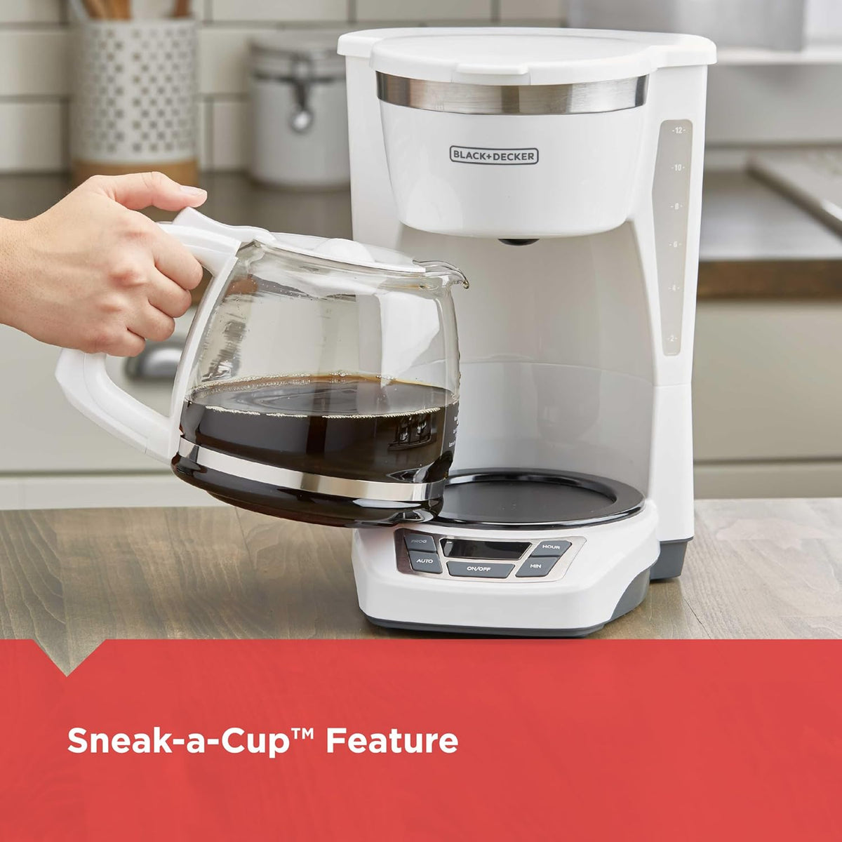 12 Cup Programmable Coffeemaker - White