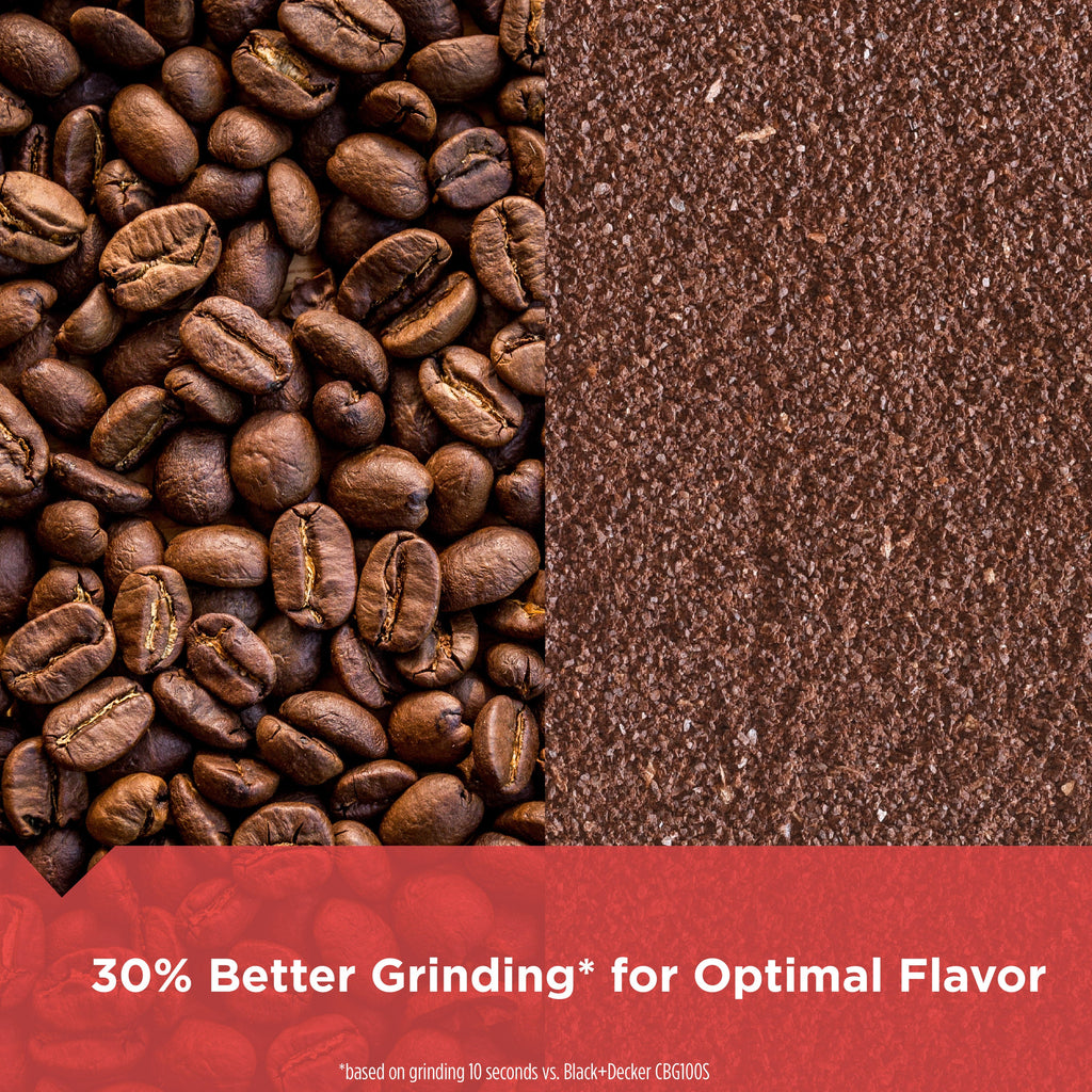 One Touch Coffee Grinder - Push-Button Control - Stainless Steel
