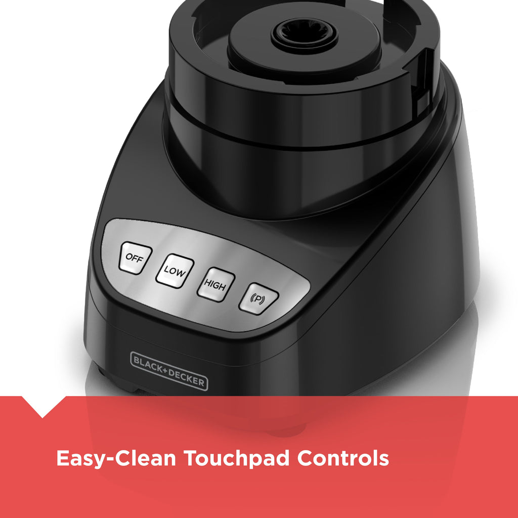 8 Cup Food Processor Easy Assembly - Black