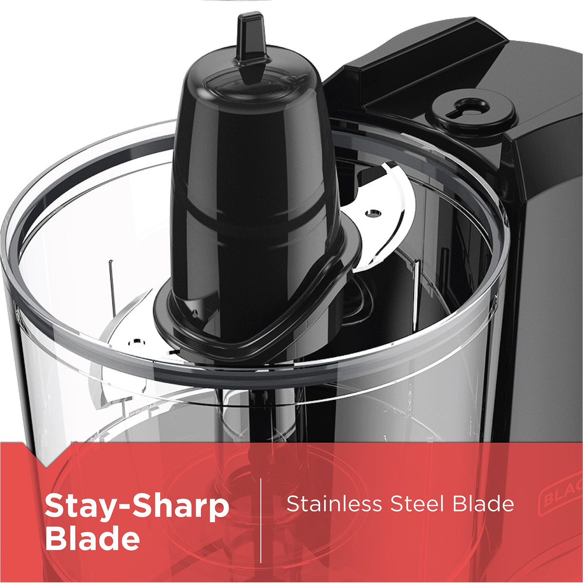 One-Touch 1.5 Cup Capacity Black Chopper