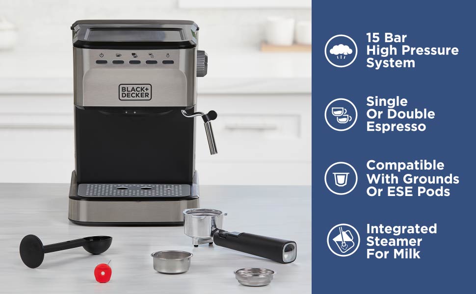 Semi-Automatic 15 Bar Espresso Maker