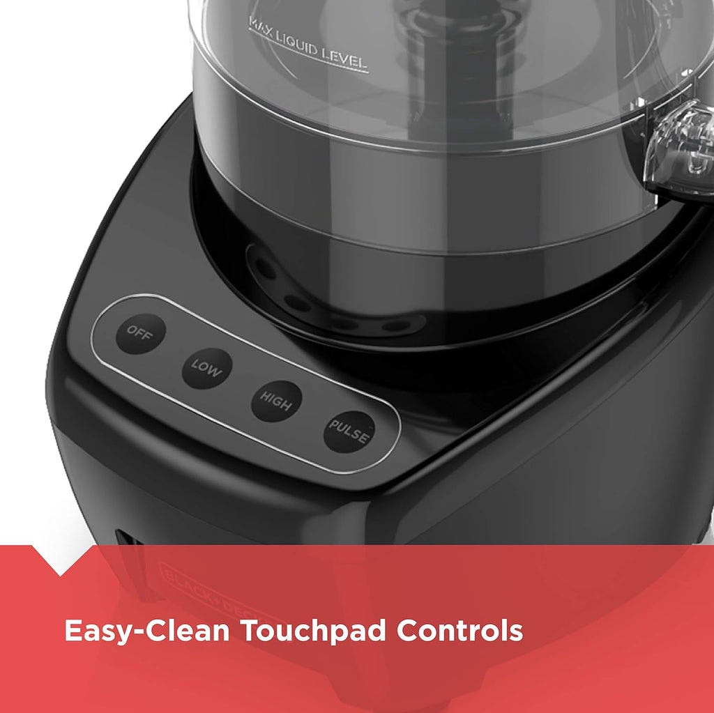8 Cup Food Processor 3-in-1 Easy Assembly - Black