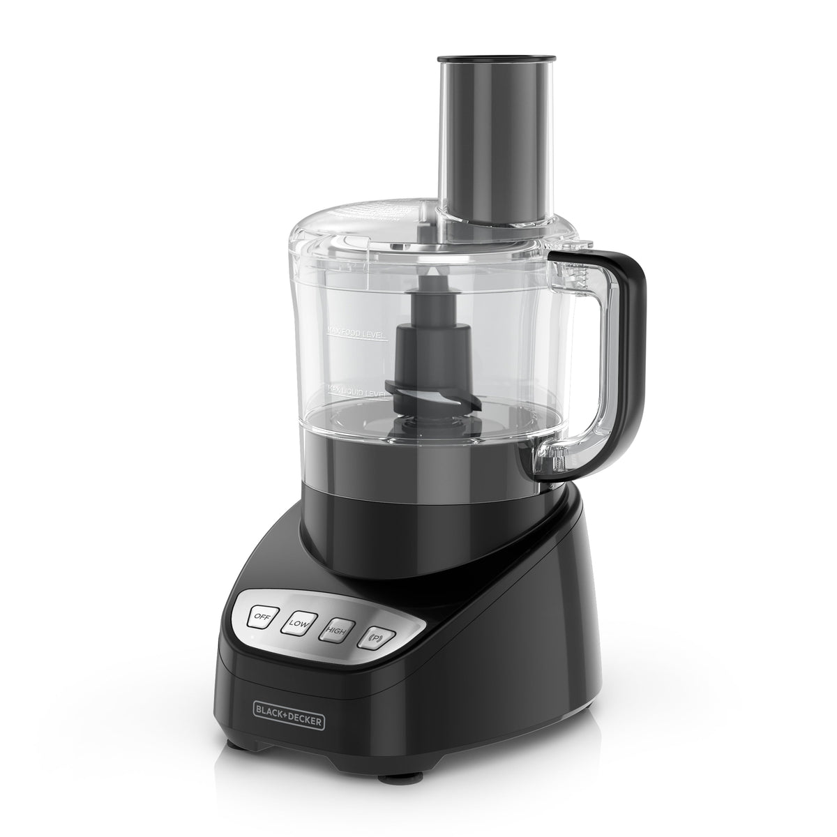 8 Cup Food Processor Easy Assembly - Black