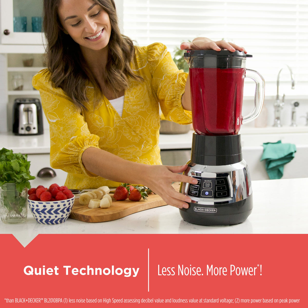 Quiet Blender with Cyclone® Glass Jar