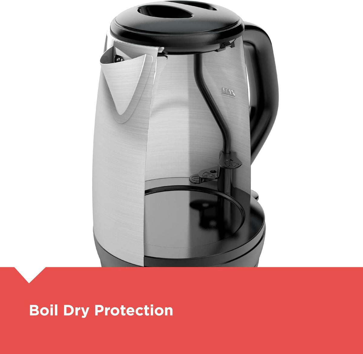 Electric Cordless Kettle 1.7L - Stainless Steel