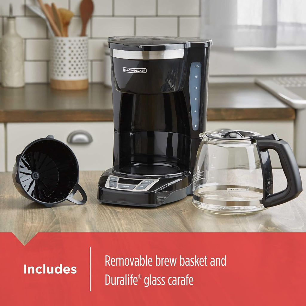 12 Cup Programmable Coffeemaker - Black