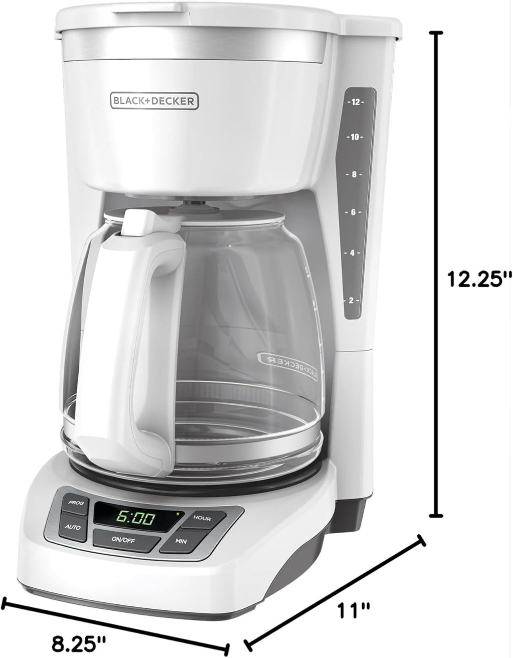 12 Cup Programmable Coffeemaker - White