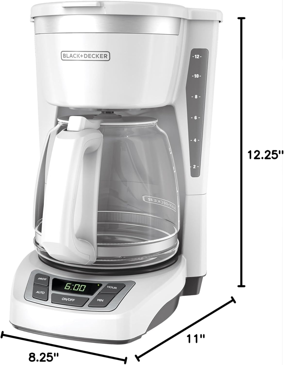 12 Cup Programmable Coffeemaker - White