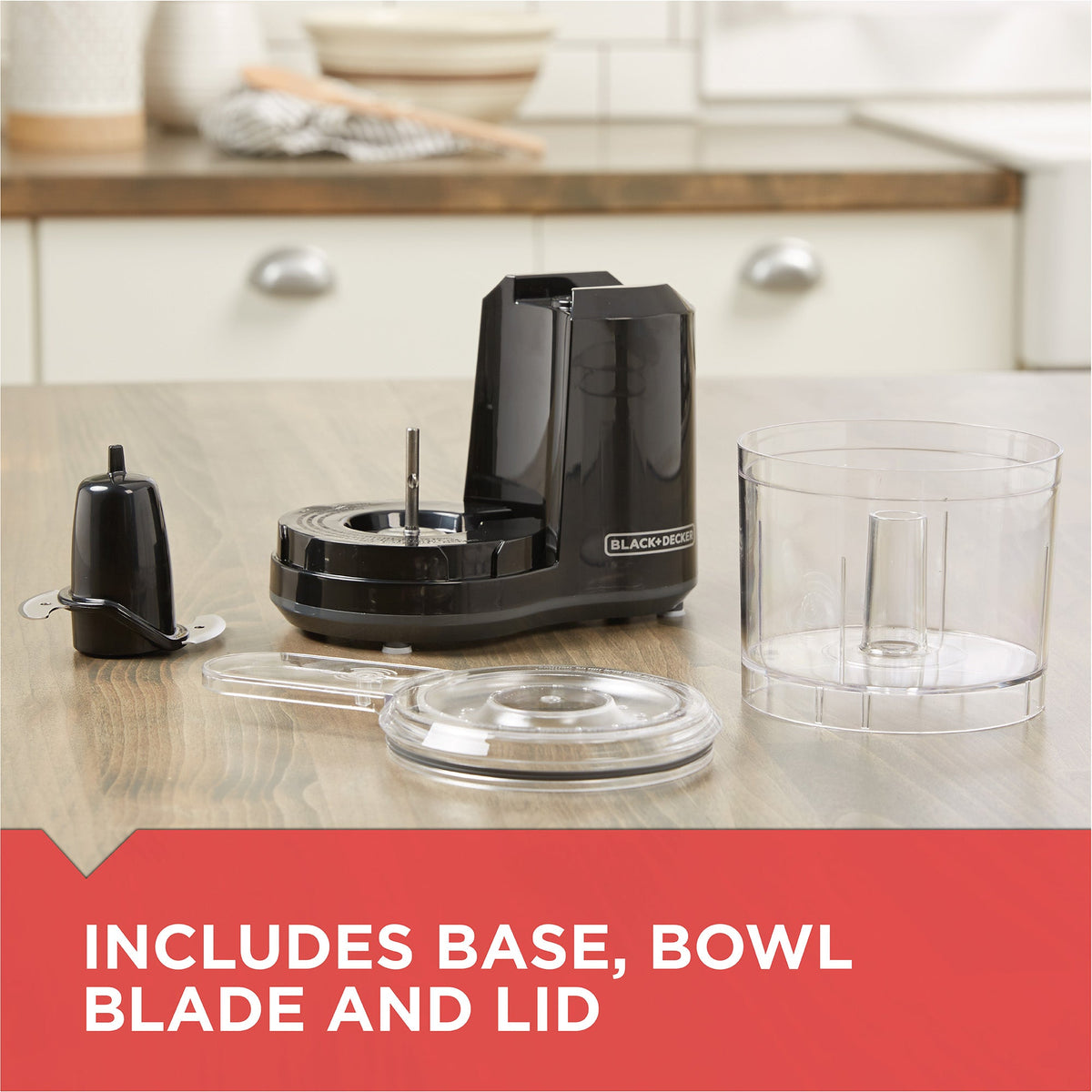 One-Touch 1.5 Cup Capacity Black Chopper