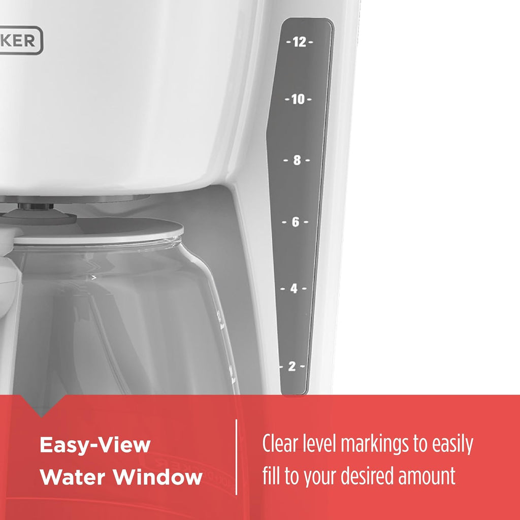 12 Cup Programmable Coffeemaker - White