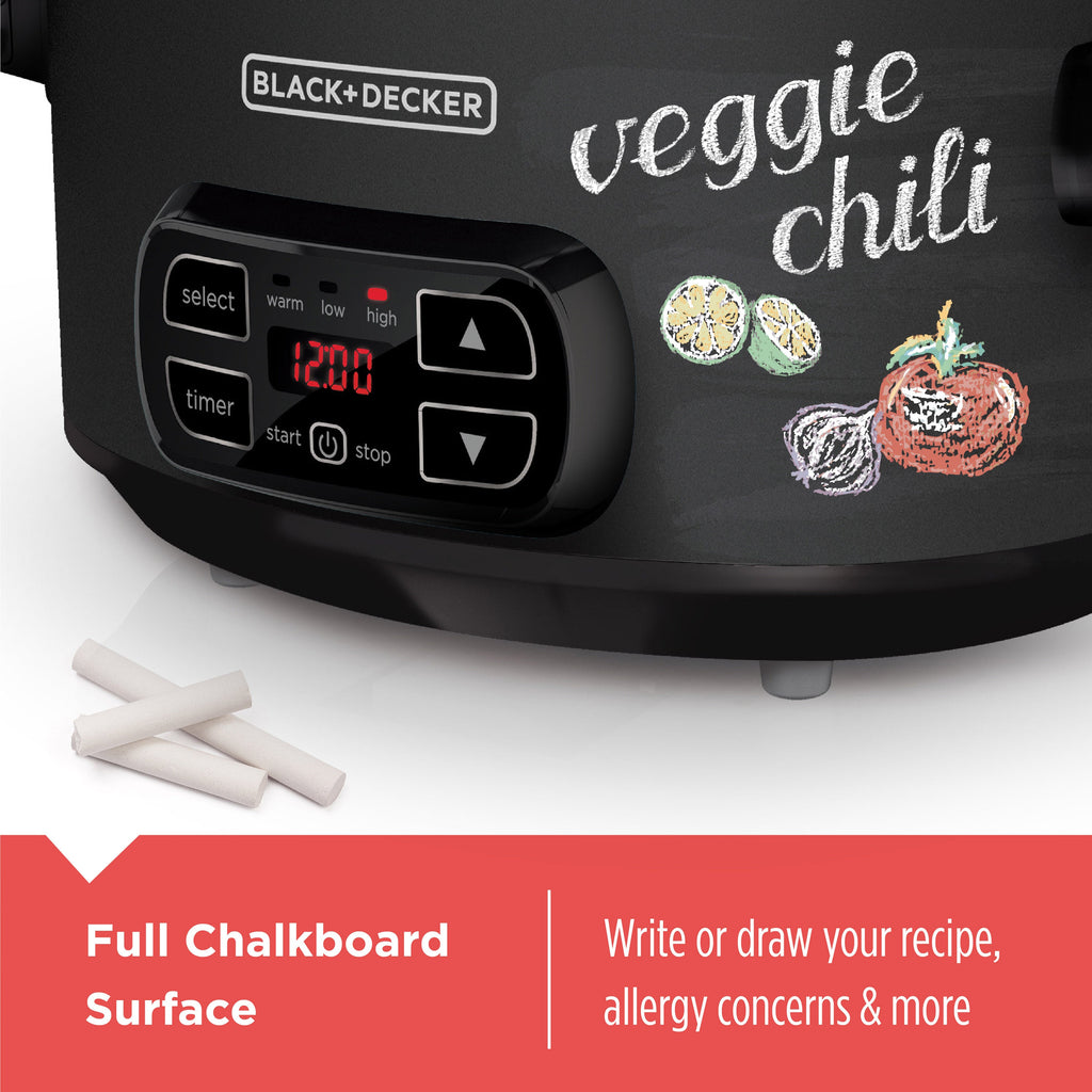 7 Quart Digital Chalkboard Slow Cooker